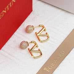 crystal ball earrings