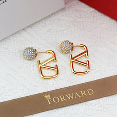crystal ball earrings