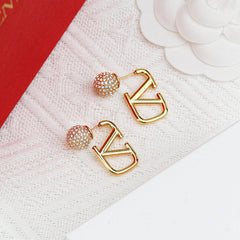 crystal ball earrings