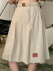 Craft vest + pleated skirt set