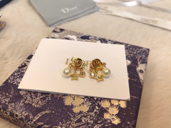 Crystal pendant earrings