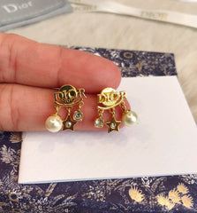 Crystal pendant earrings