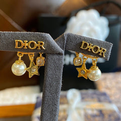 Crystal pendant earrings