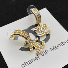 diamond pendant earrings