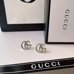 Simple letter 925 silver earrings