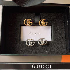 Simple letter 925 silver earrings