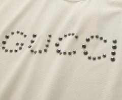 Orange embossed T-shirt