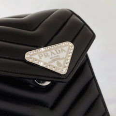 striped leather mobile phone bag