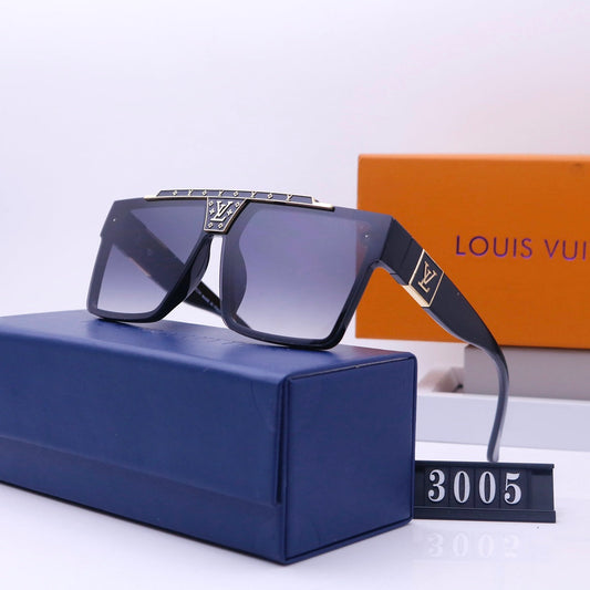 Unisex Monogram Metal One-Piece Sunglasses