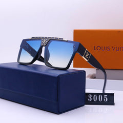 Unisex Monogram Metal One-Piece Sunglasses