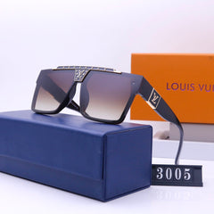 Unisex Monogram Metal One-Piece Sunglasses
