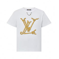 chain lettering print T-shirt