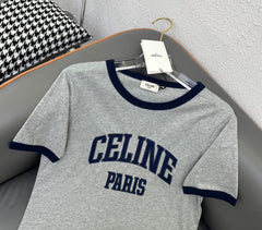 Colorblock patch simple T-shirt