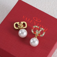 Colored Diamond Pearl Earrings
