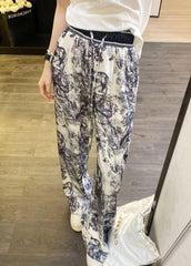 Animal Jungle Print Acetate Pants