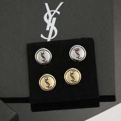 Shiny button earrings