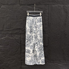 Animal Jungle Print Acetate Pants