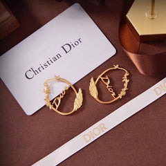 Swan Brass earrings