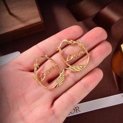 Swan Brass earrings