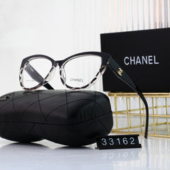 Retro cat-eye transparent glasses