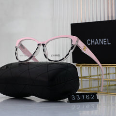 Retro cat-eye transparent glasses