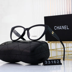 Retro cat-eye transparent glasses