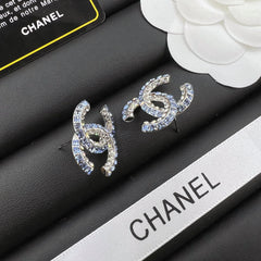 Blue crystal earrings