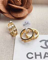 Fashion hollow titanium steel ring