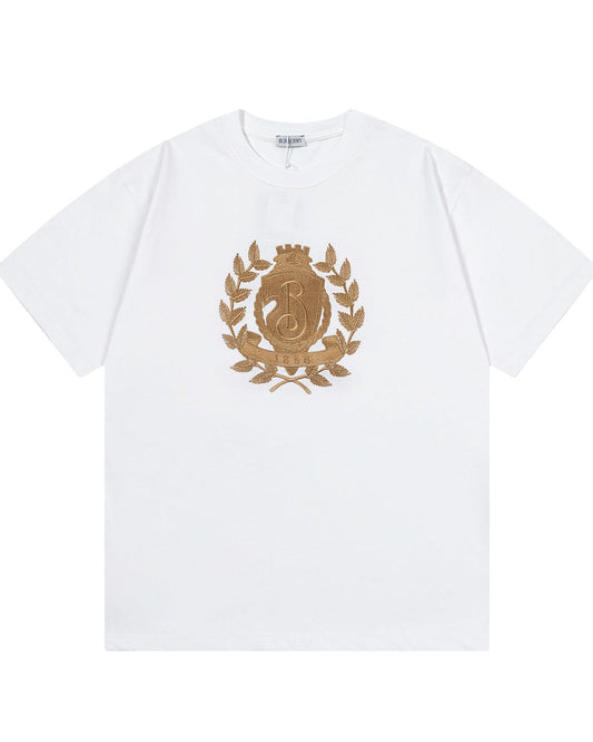 Wheat ear crown embroidered T-shirt