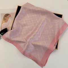 Classic Silk Printed Pink Shawl