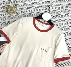 Colorblock Collar Pocket T-Shirt