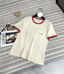 Colorblock Collar Pocket T-Shirt
