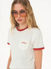 Colorblock Collar Pocket T-Shirt