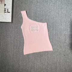 Single-side crossbody ribbed vest