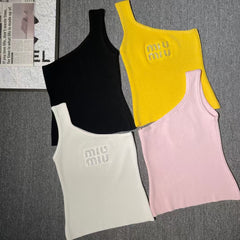 Single-side crossbody ribbed vest