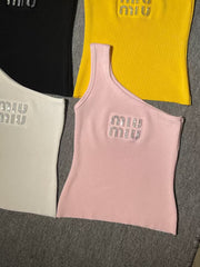 Single-side crossbody ribbed vest