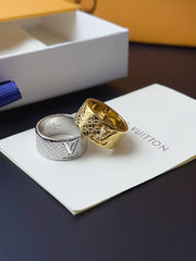 Hollow embossed ring