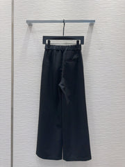 New Contrast Ribbon Casual Pants