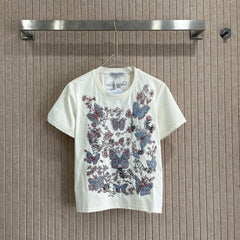Butterfly embroidered T-shirt