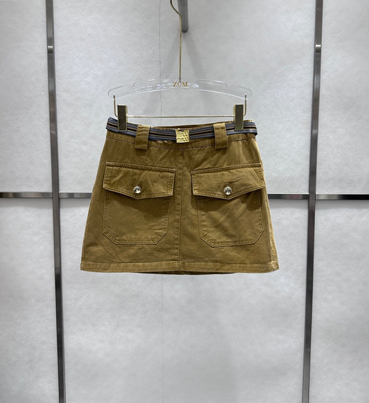 Vintage denim skirt (belt included)