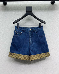 Old flower patchwork shorts