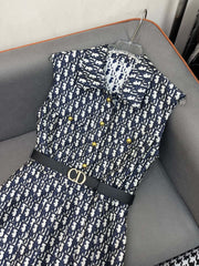 Spring Lapel Sleeveless Dress