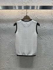 Colorblock knitted vest