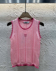 Colorblock knitted vest