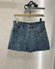 3D embroidered shorts