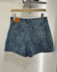 3D embroidered shorts