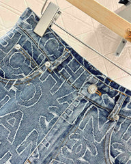 3D embroidered shorts