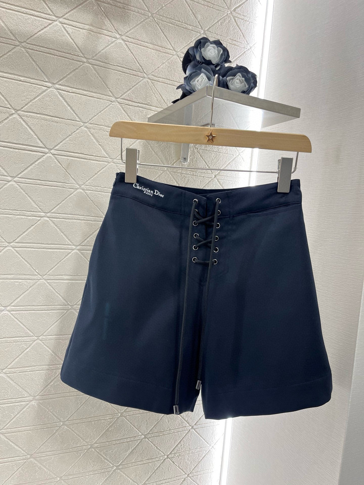 2 Colors Drawstring Letter Shorts