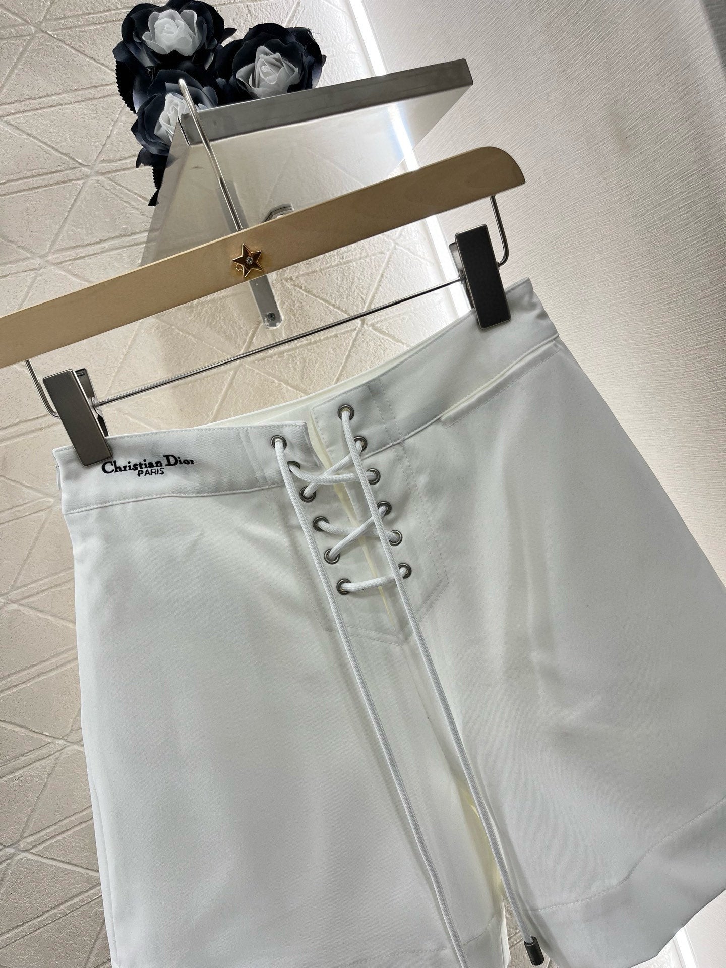2 Colors Drawstring Letter Shorts