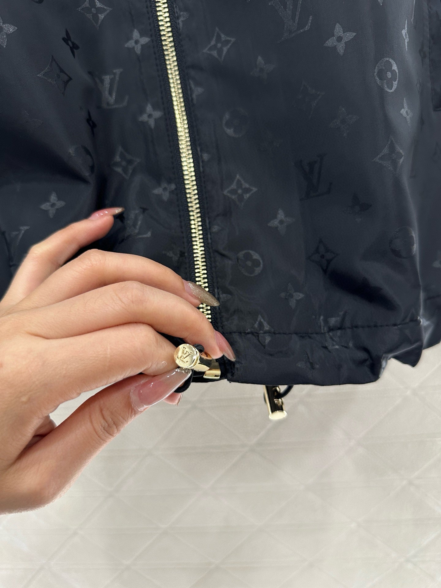Vintage embossed Zip-Up Jacket